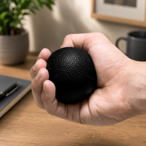 Premium Black Grip Stress Ball – Hand Strengthener, Stress Relief